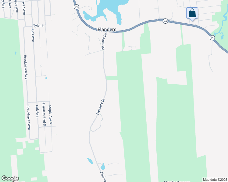 map of restaurants, bars, coffee shops, grocery stores, and more near 170 Pleasure Drive in Flanders