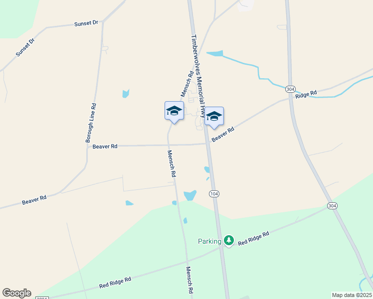 map of restaurants, bars, coffee shops, grocery stores, and more near 500 Beaver Road in Mifflinburg