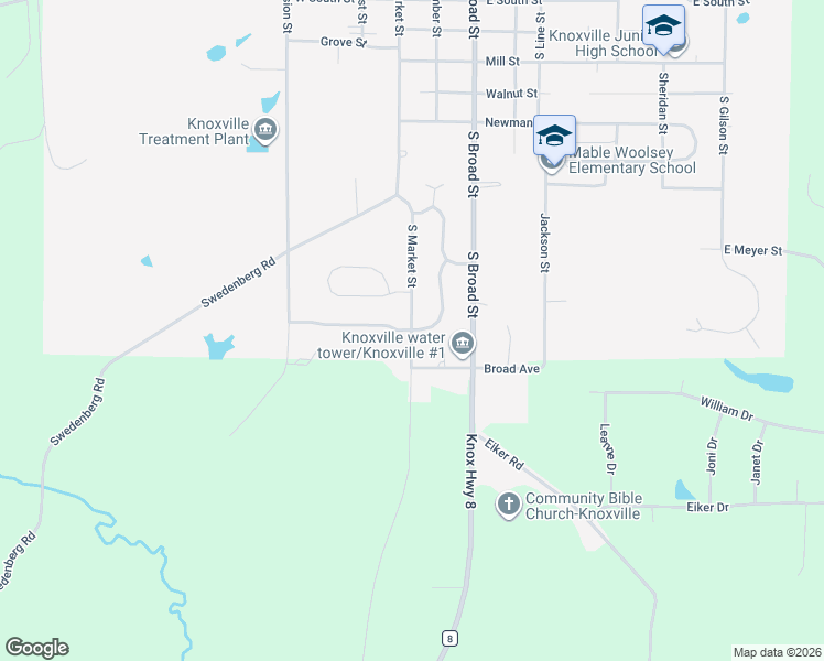 map of restaurants, bars, coffee shops, grocery stores, and more near 899 Sunnyview Ave in Knoxville