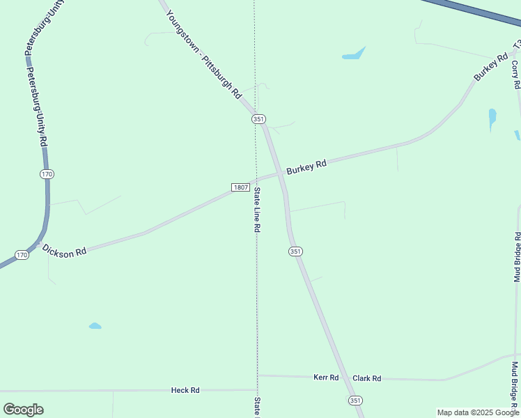 map of restaurants, bars, coffee shops, grocery stores, and more near 192 State Line Road in Enon Valley