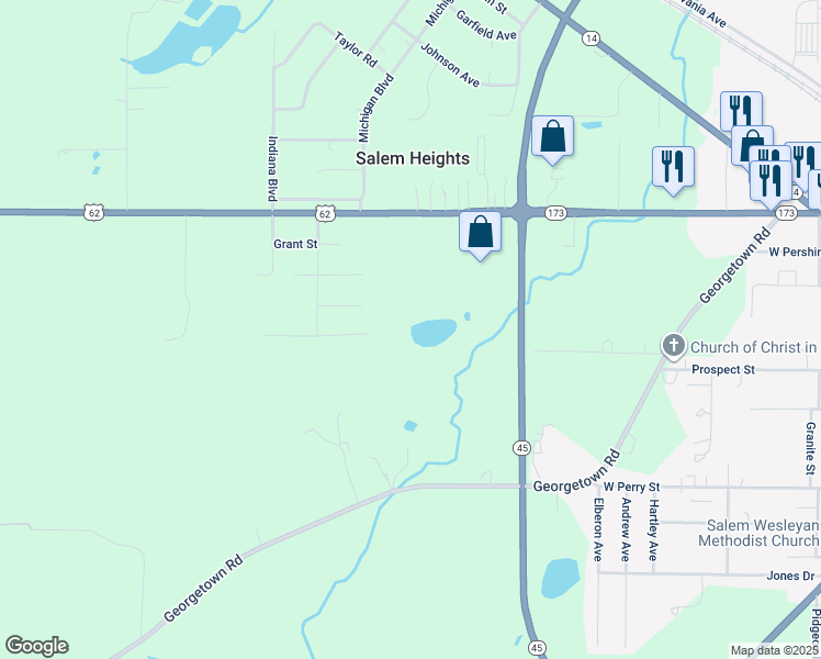 map of restaurants, bars, coffee shops, grocery stores, and more near 1500 Jackson Avenue in Salem