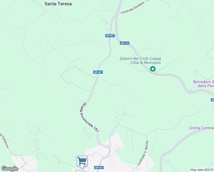 map of restaurants, bars, coffee shops, grocery stores, and more near 280/d Contrada Guidano in Città Metropolitana di Bari