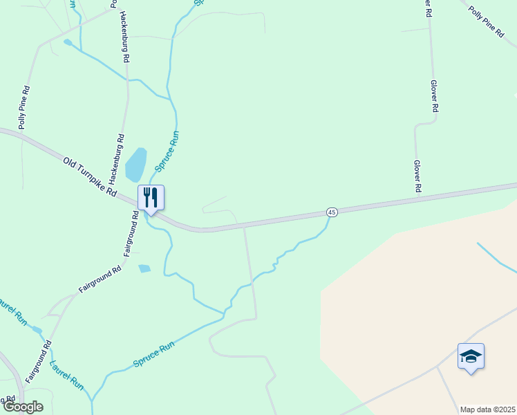 map of restaurants, bars, coffee shops, grocery stores, and more near 17350 Old Turnpike Road in Millmont
