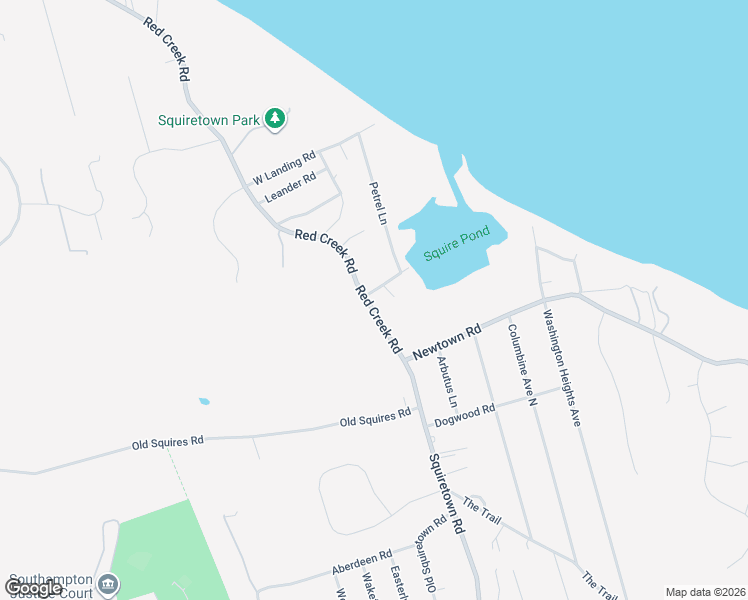 map of restaurants, bars, coffee shops, grocery stores, and more near 5 Squires Pond Road in Hampton Bays
