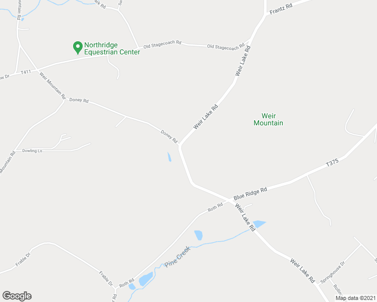 map of restaurants, bars, coffee shops, grocery stores, and more near 99 Weir Lake Road in Kunkletown