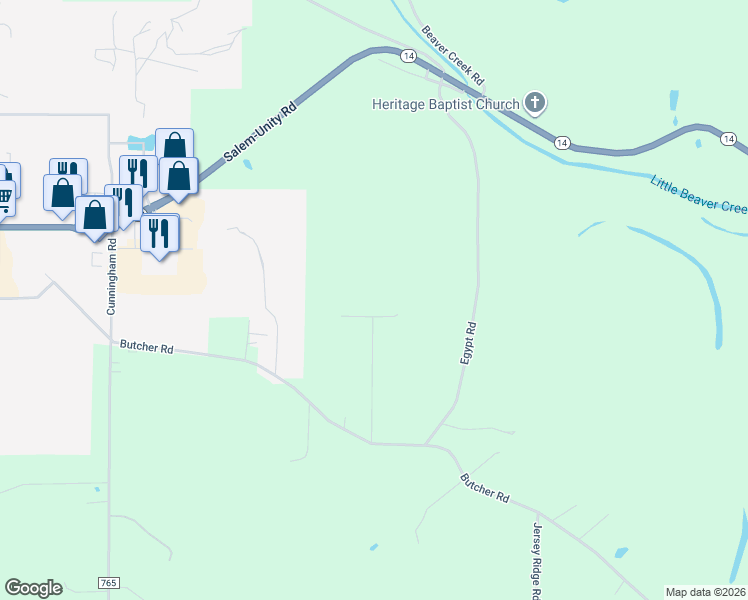 map of restaurants, bars, coffee shops, grocery stores, and more near 36632 Orchard Court in Salem