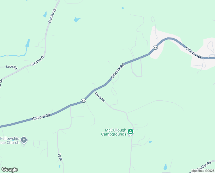 map of restaurants, bars, coffee shops, grocery stores, and more near 408 Chicora Road in Butler