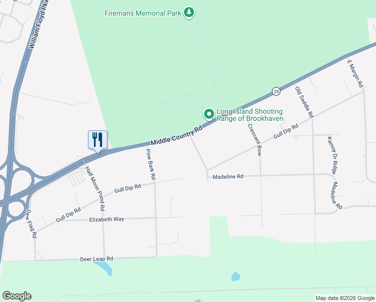 map of restaurants, bars, coffee shops, grocery stores, and more near 8 Pleasant View Road in Ridge