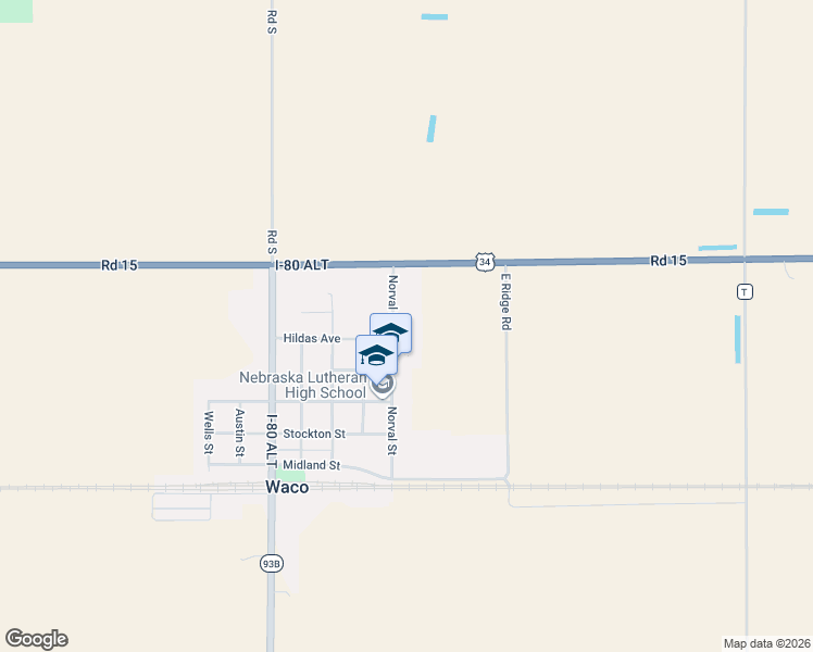 map of restaurants, bars, coffee shops, grocery stores, and more near 503 Norval Street in Waco