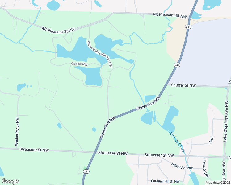map of restaurants, bars, coffee shops, grocery stores, and more near 8212 Willowdale Lake Avenue Northwest in North Canton