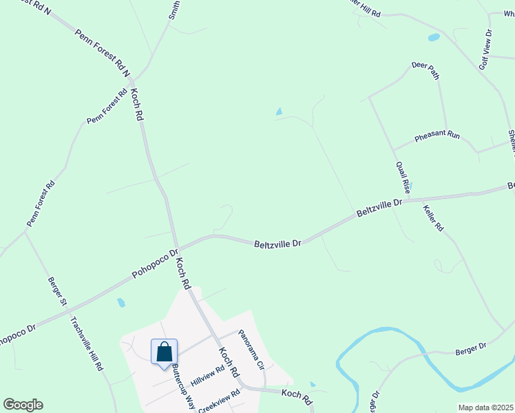 map of restaurants, bars, coffee shops, grocery stores, and more near in Kunkletown