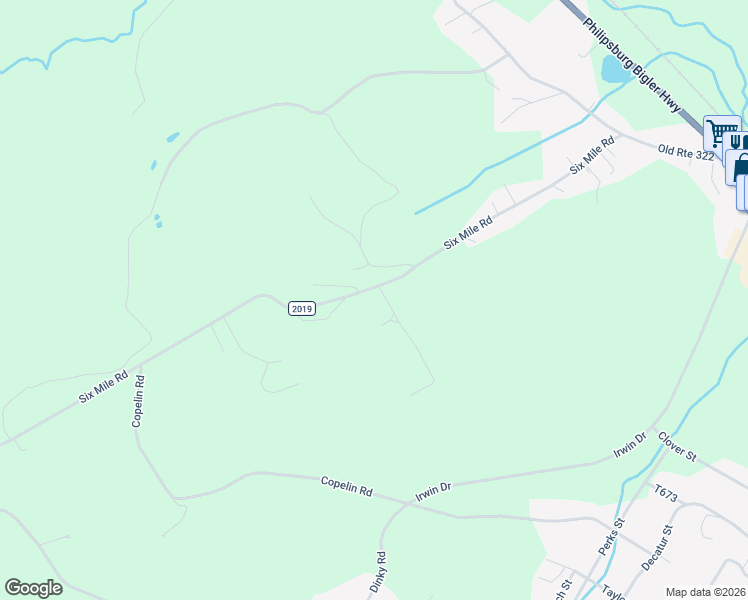 map of restaurants, bars, coffee shops, grocery stores, and more near 2650-2682 Six Mile Road in Osceola Mills