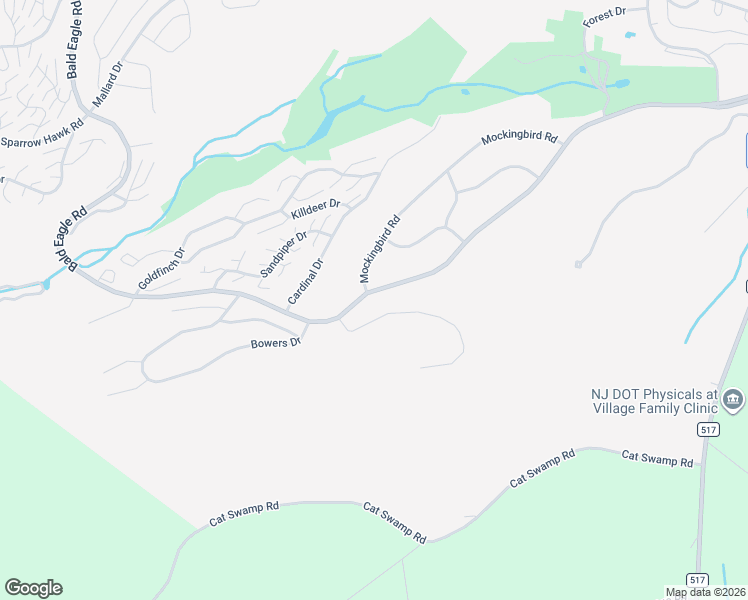 map of restaurants, bars, coffee shops, grocery stores, and more near 94 Bald Eagle Road in Hackettstown