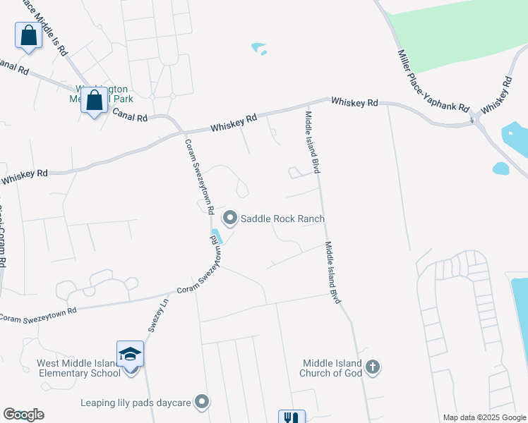 map of restaurants, bars, coffee shops, grocery stores, and more near 12 Kyle Ct in Middle Island