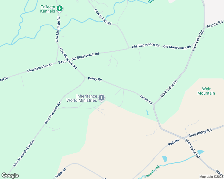 map of restaurants, bars, coffee shops, grocery stores, and more near 161 Doney Road in Kunkletown