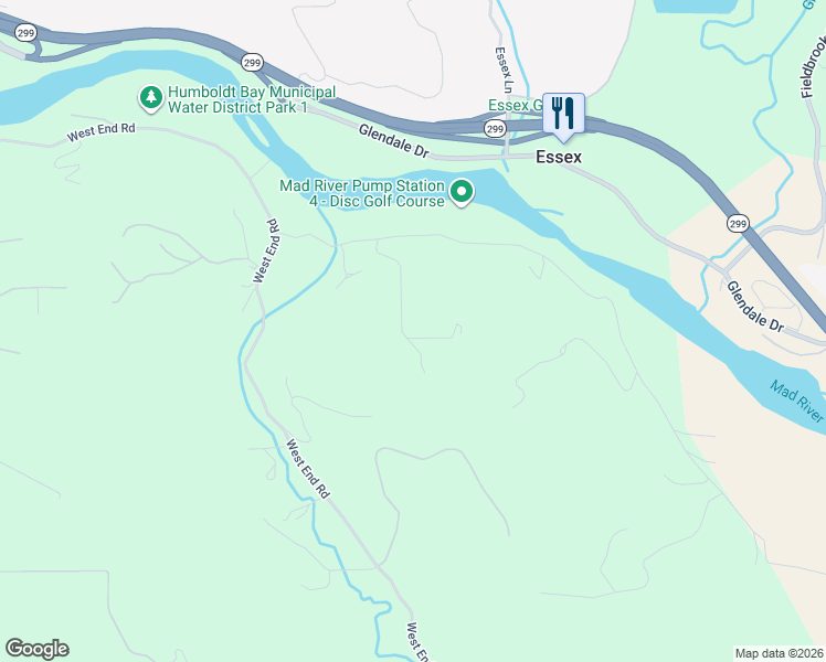 map of restaurants, bars, coffee shops, grocery stores, and more near 230-234 Warren Creek Road in Arcata