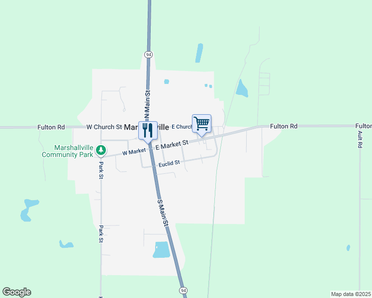 map of restaurants, bars, coffee shops, grocery stores, and more near 5 Chestnut Street in Marshallville