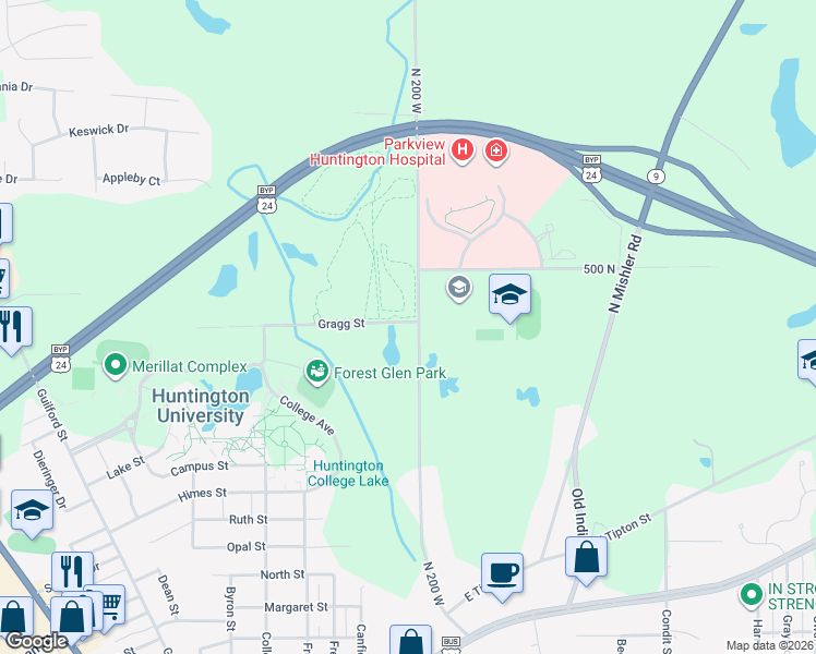 map of restaurants, bars, coffee shops, grocery stores, and more near 1908 Stults Road in Huntington