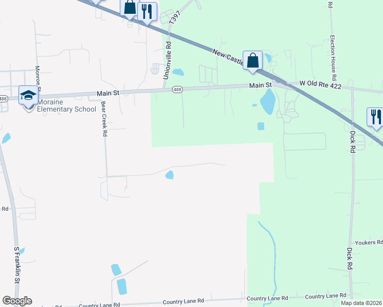 map of restaurants, bars, coffee shops, grocery stores, and more near 453 Acorn Lane in Prospect