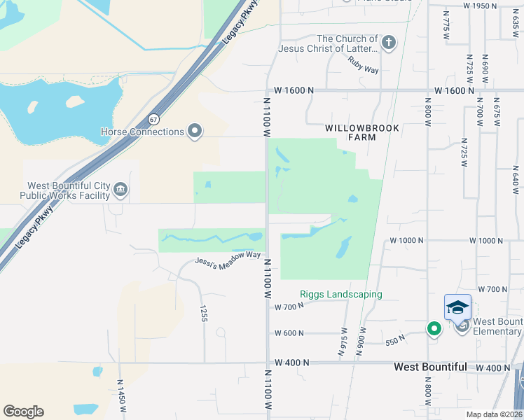 map of restaurants, bars, coffee shops, grocery stores, and more near 1175 North 1100 West in West Bountiful