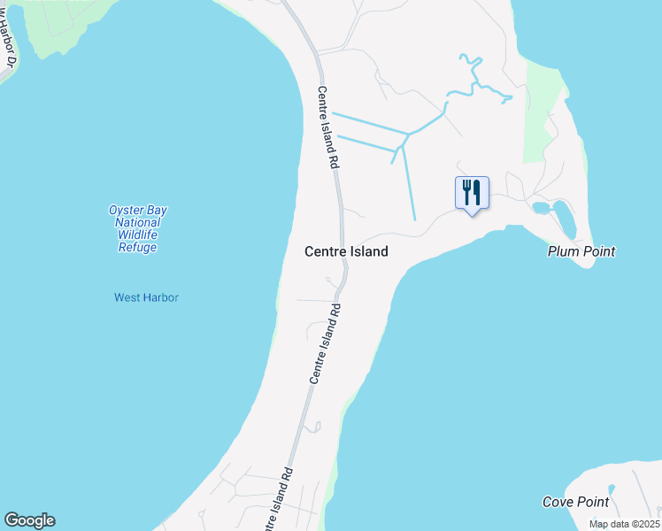 map of restaurants, bars, coffee shops, grocery stores, and more near 326 Centre Island Road in Oyster Bay