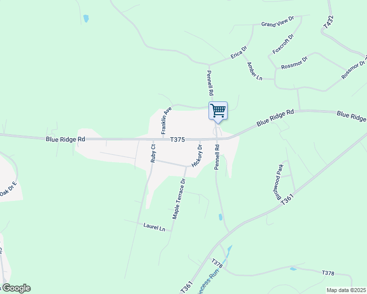 map of restaurants, bars, coffee shops, grocery stores, and more near 520 Blue Ridge Road in Saylorsburg