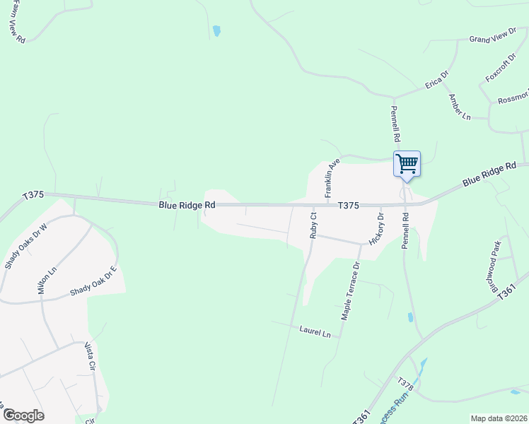 map of restaurants, bars, coffee shops, grocery stores, and more near 456 Blue Ridge Road in Saylorsburg