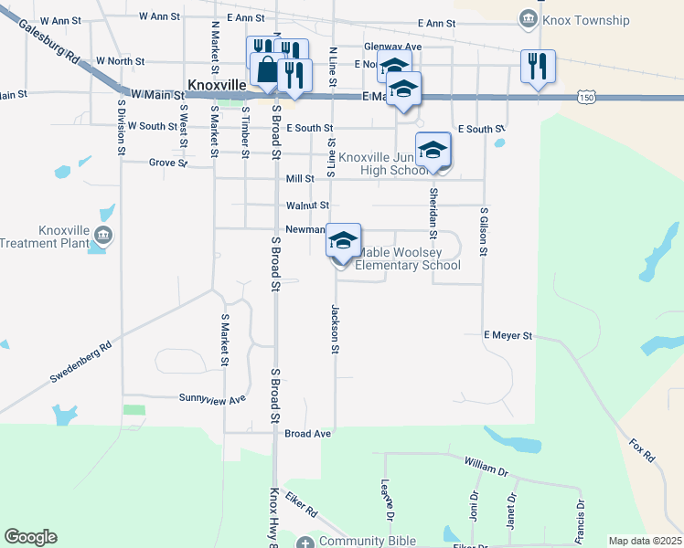 map of restaurants, bars, coffee shops, grocery stores, and more near 106 Pleasant Avenue in Knoxville