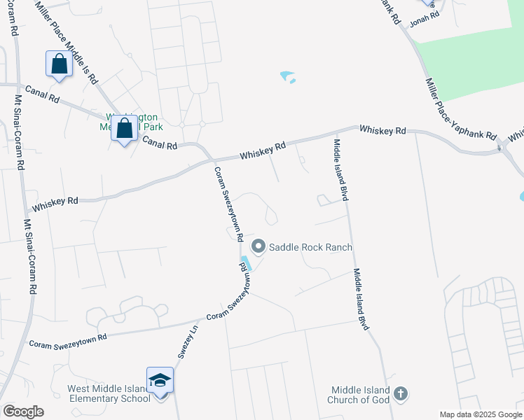map of restaurants, bars, coffee shops, grocery stores, and more near 64 Country View Lane in Middle Island