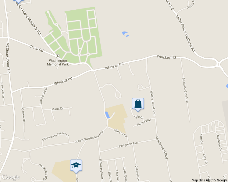 map of restaurants, bars, coffee shops, grocery stores, and more near 66 Country View Lane in Middle Island