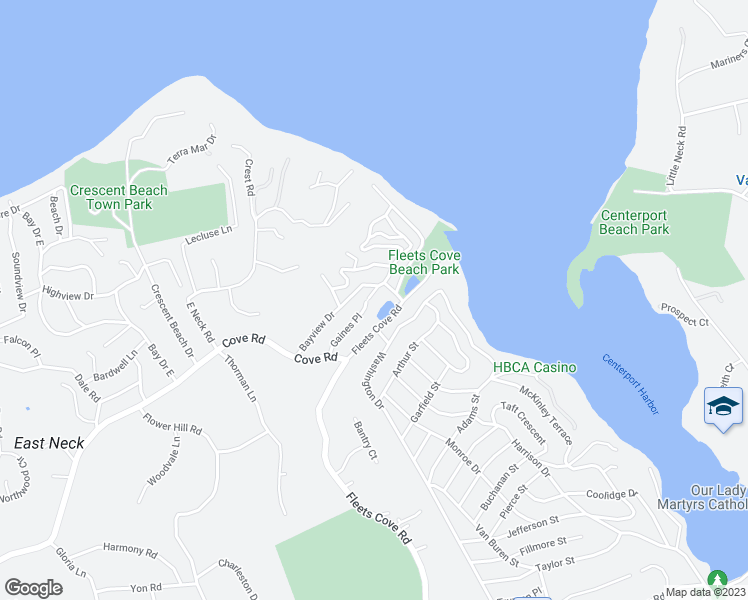 map of restaurants, bars, coffee shops, grocery stores, and more near 1 View Place in Huntington