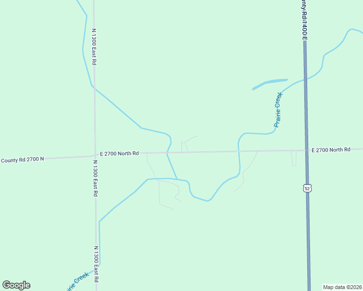 map of restaurants, bars, coffee shops, grocery stores, and more near 1340 East 2700 North Road in Ashkum