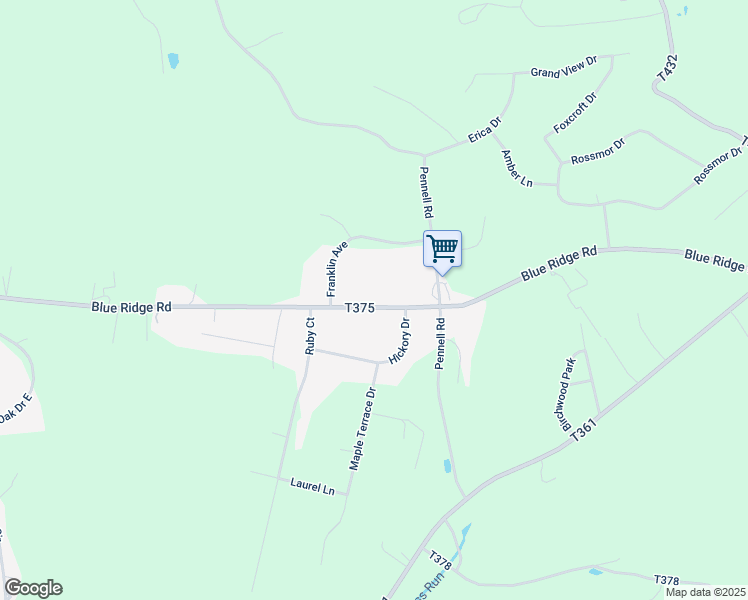 map of restaurants, bars, coffee shops, grocery stores, and more near 525 Blue Ridge Road in Saylorsburg