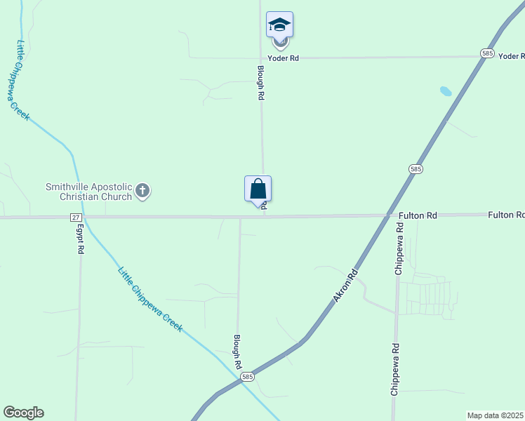 map of restaurants, bars, coffee shops, grocery stores, and more near 8428 Blough Road in Sterling