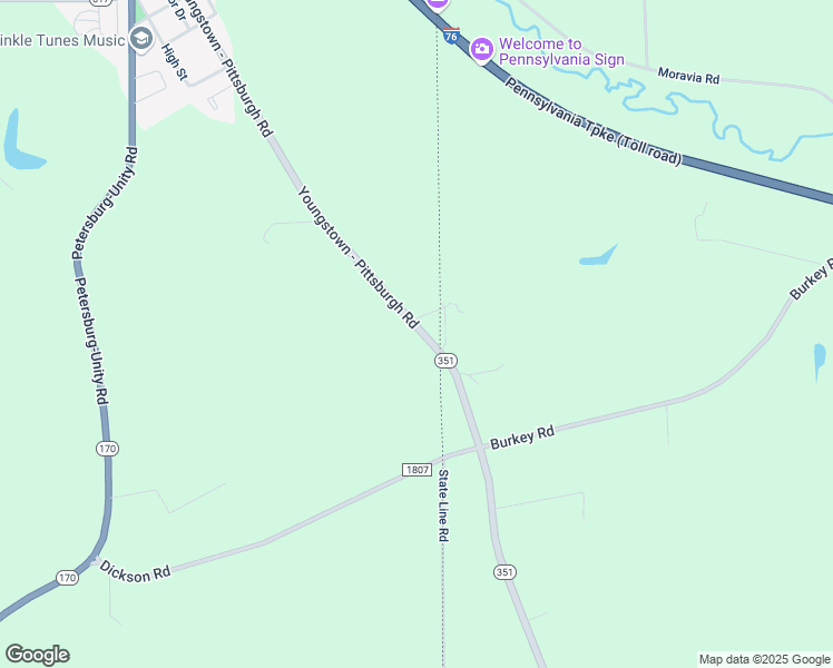 map of restaurants, bars, coffee shops, grocery stores, and more near 204 State Line Road in Enon Valley