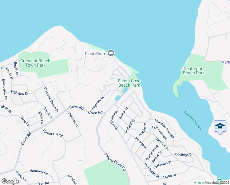 map of restaurants, bars, coffee shops, grocery stores, and more near 1 View Place in Huntington
