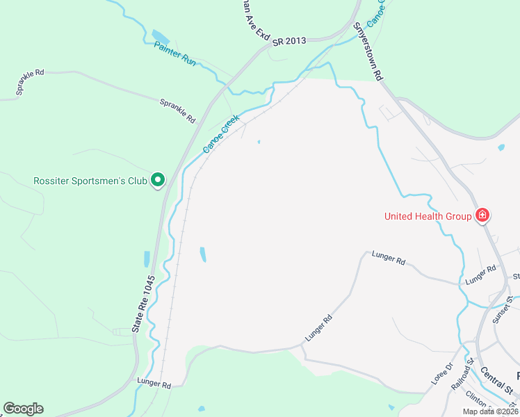 map of restaurants, bars, coffee shops, grocery stores, and more near Baun Road in Punxsutawney