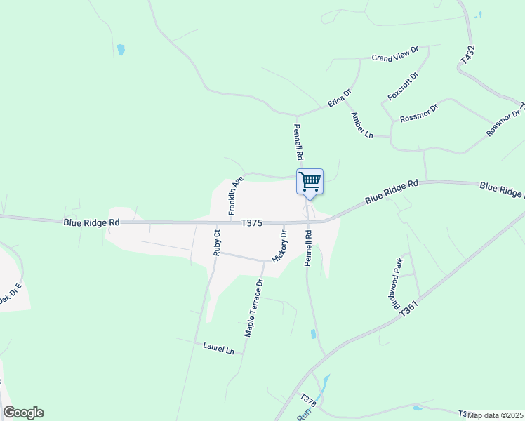 map of restaurants, bars, coffee shops, grocery stores, and more near 525 Blue Ridge Road in Saylorsburg