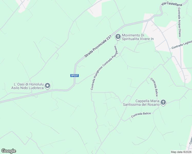 map of restaurants, bars, coffee shops, grocery stores, and more near 240 Contrada Piangevino in Città Metropolitana di Bari