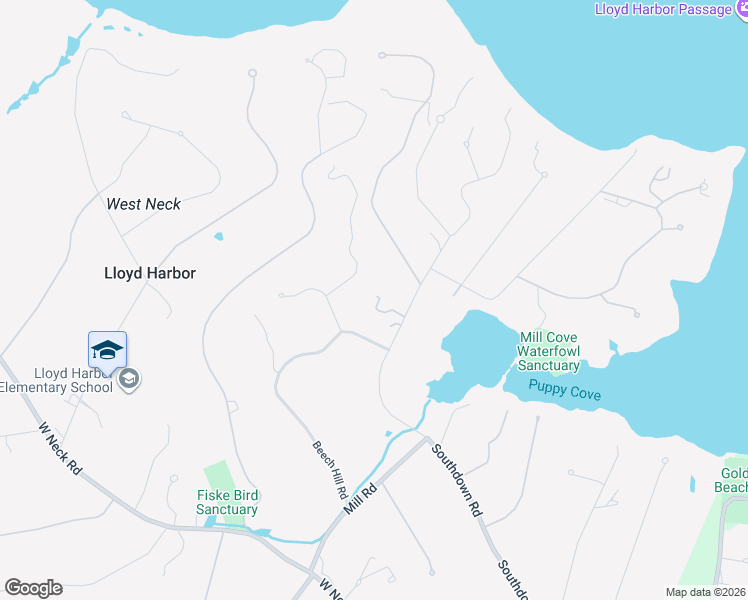 map of restaurants, bars, coffee shops, grocery stores, and more near 280 Southdown Road in Lloyd Harbor