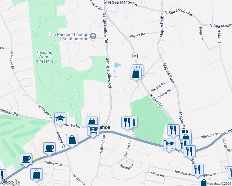 map of restaurants, bars, coffee shops, grocery stores, and more near 57 Henry Road in Southampton