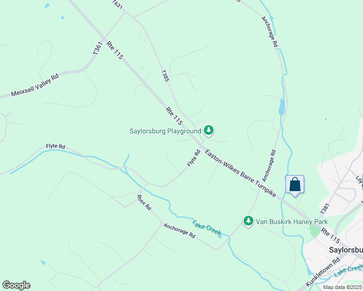 map of restaurants, bars, coffee shops, grocery stores, and more near 217 Chip Drive in Saylorsburg