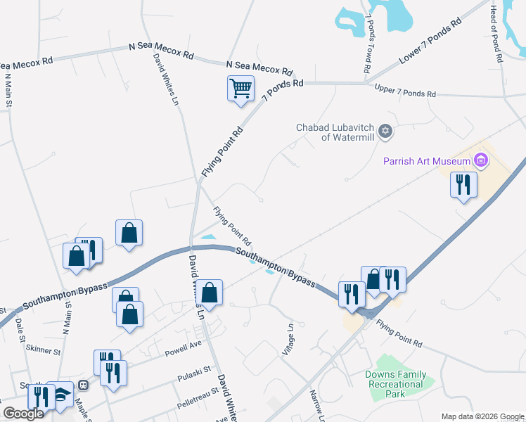 map of restaurants, bars, coffee shops, grocery stores, and more near 12 Diamon Court in Southampton