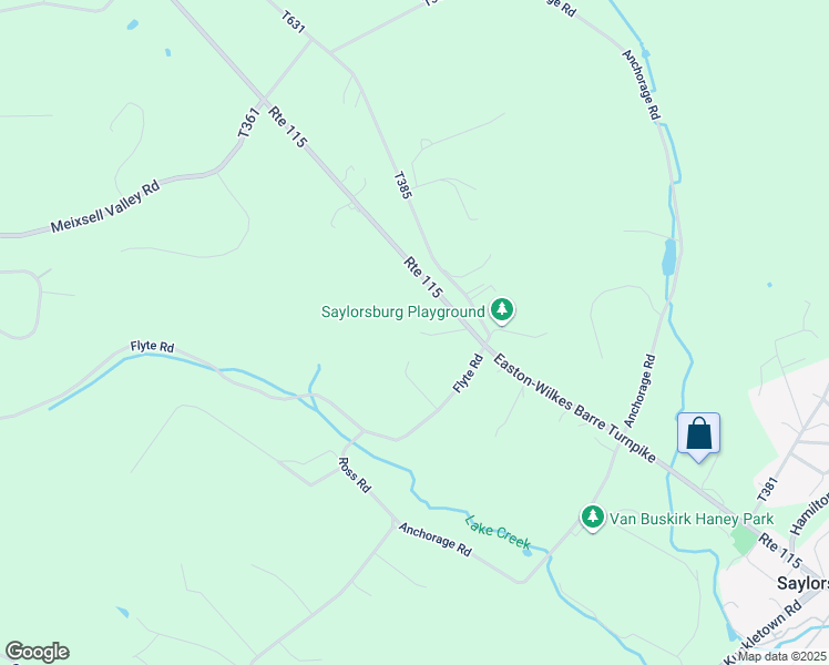 map of restaurants, bars, coffee shops, grocery stores, and more near 119 Snyder Avenue in Saylorsburg