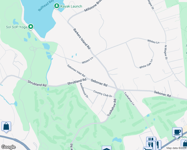 map of restaurants, bars, coffee shops, grocery stores, and more near 251 Sebonac Road in Southampton