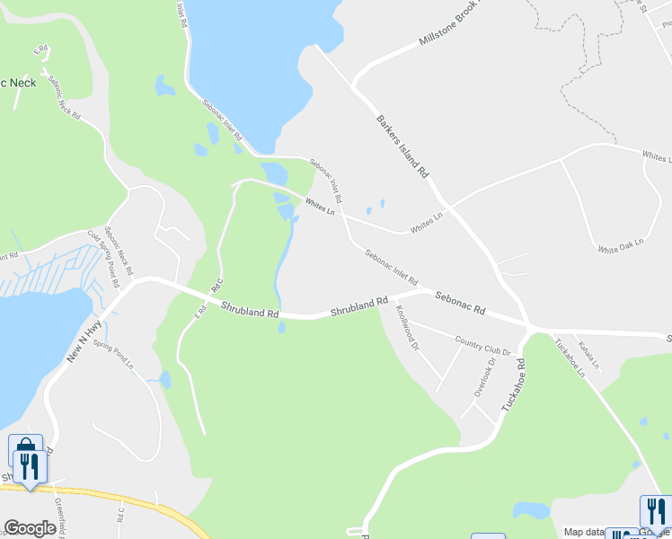 map of restaurants, bars, coffee shops, grocery stores, and more near 339 Sebonac Road in Southampton
