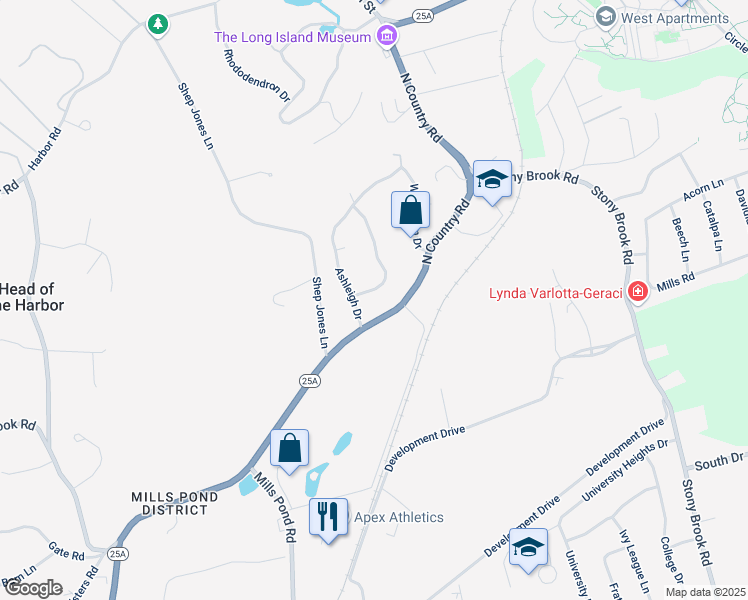 map of restaurants, bars, coffee shops, grocery stores, and more near 3 Cedarfield Terrace in Saint James