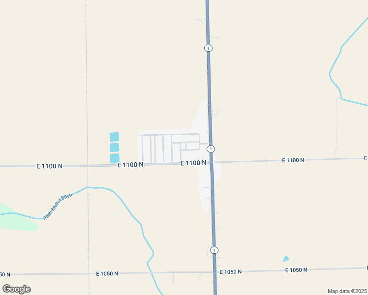 map of restaurants, bars, coffee shops, grocery stores, and more near 11080 Indiana 1 in Ossian