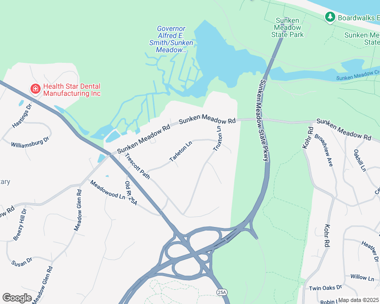 map of restaurants, bars, coffee shops, grocery stores, and more near 16 Tarleton Lane in Northport