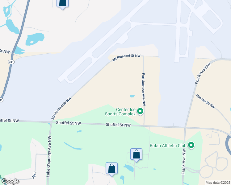 map of restaurants, bars, coffee shops, grocery stores, and more near in North Canton